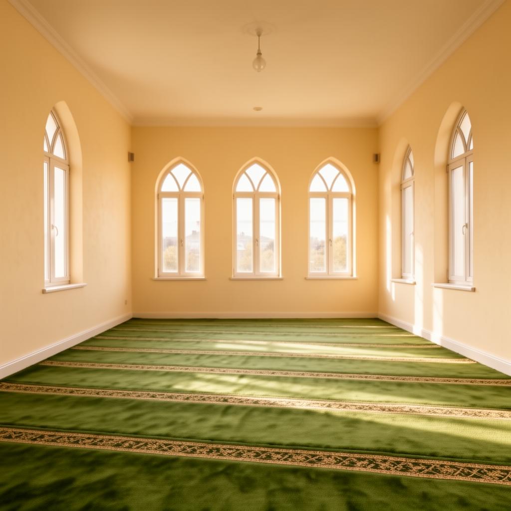 Peaceful interior of a neighborhood mosque
